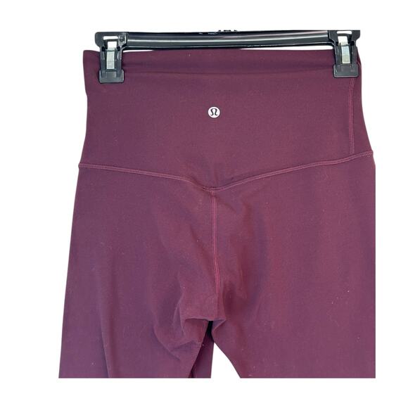 Lululemon Align Super High Rise Short 10" Inseam Cassis Wine Color sz 6 - Picture 5 of 8